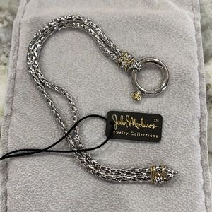 John Medeiros silver and gold bracelet wheat link